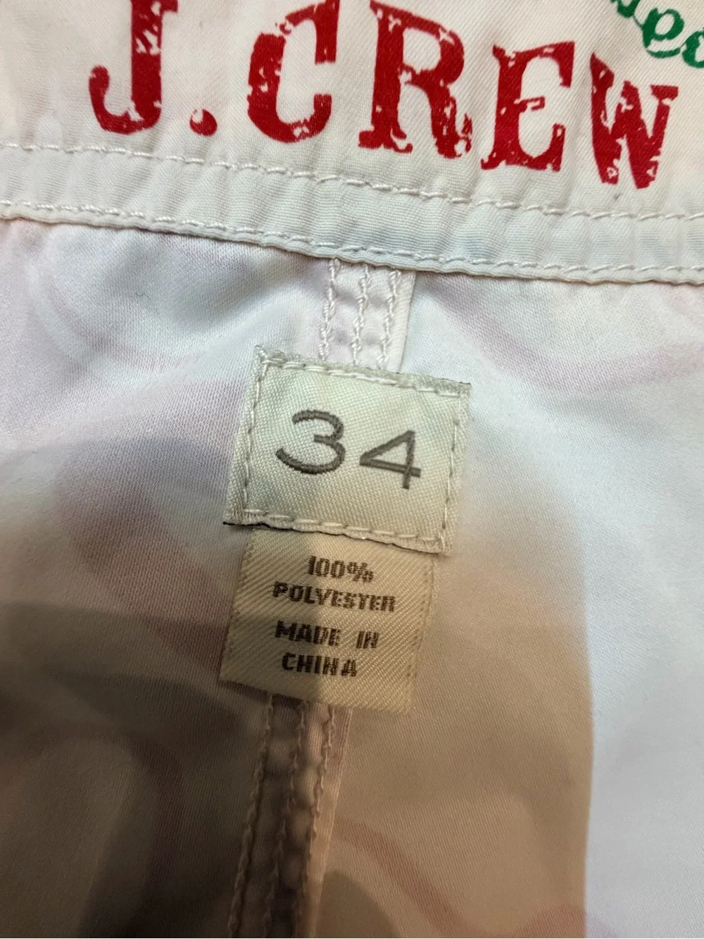 J.Crew Men’s Red Floral Board Shorts Size 34
